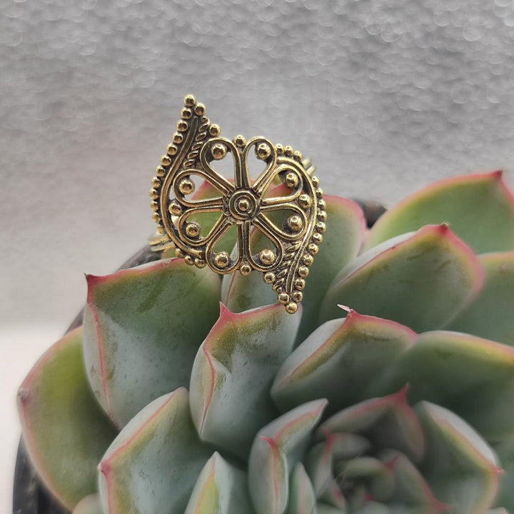 ANELLO etnico tradizionale in ottone - KOTHAGUDEM