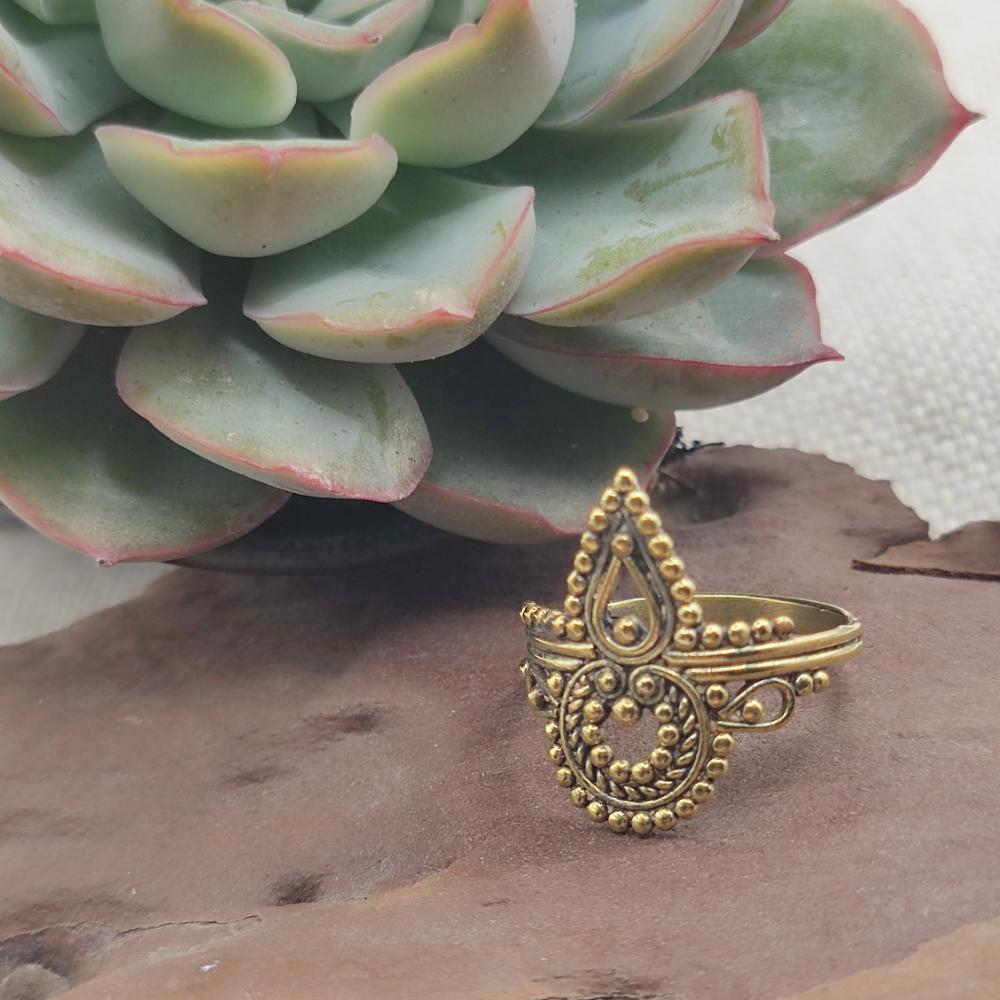 ANELLO etnico tradizionale in ottone - KOTHAVALASA
