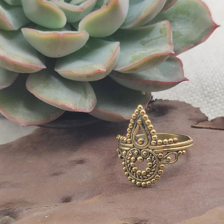 ANELLO etnico tradizionale in ottone - KOTHAVALASA