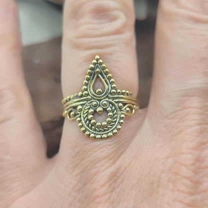 ANELLO etnico tradizionale in ottone - KOTHAVALASA