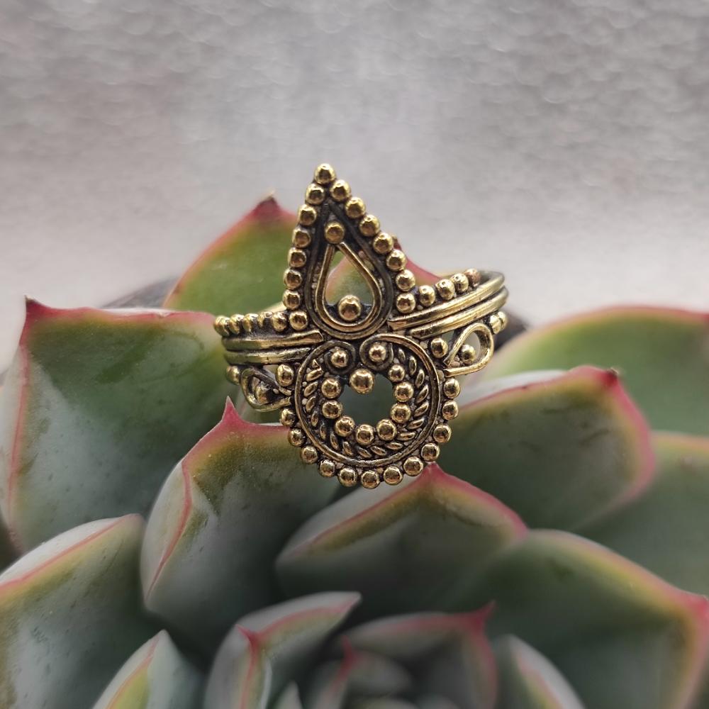 ANELLO etnico tradizionale in ottone - KOTHAVALASA