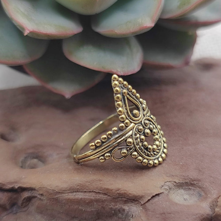 ANELLO etnico tradizionale in ottone - KOTHAVALASA