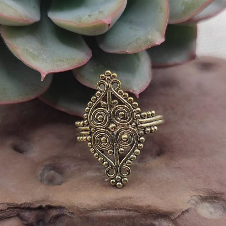 ANELLO etnico tradizionale in ottone - KOVUR