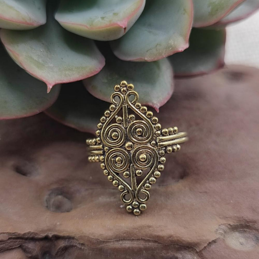 ANELLO etnico tradizionale in ottone - KOVUR