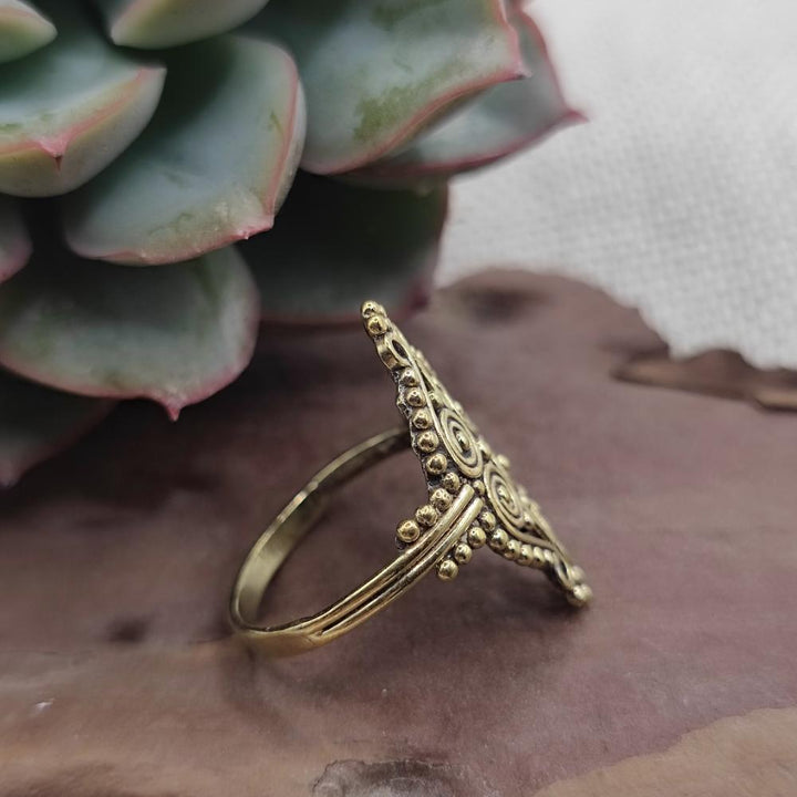 ANELLO etnico tradizionale in ottone - KOVUR