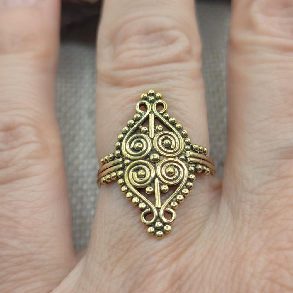 ANELLO etnico tradizionale in ottone - KOVUR