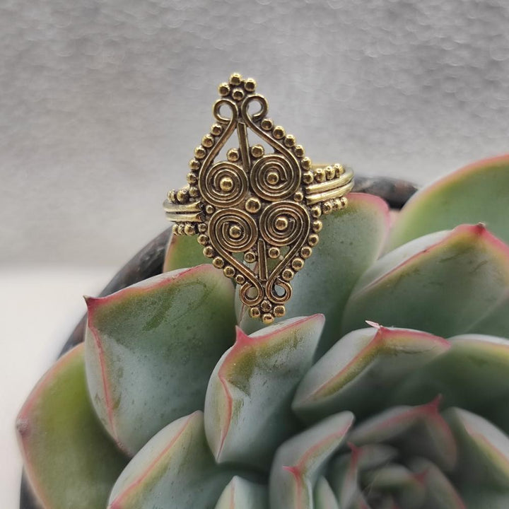 ANELLO etnico tradizionale in ottone - KOVUR