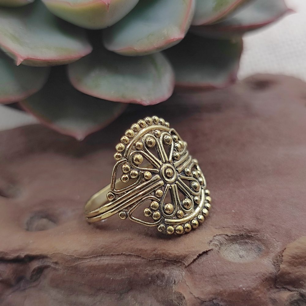 ANELLO etnico tradizionale in ottone - KUPPAM