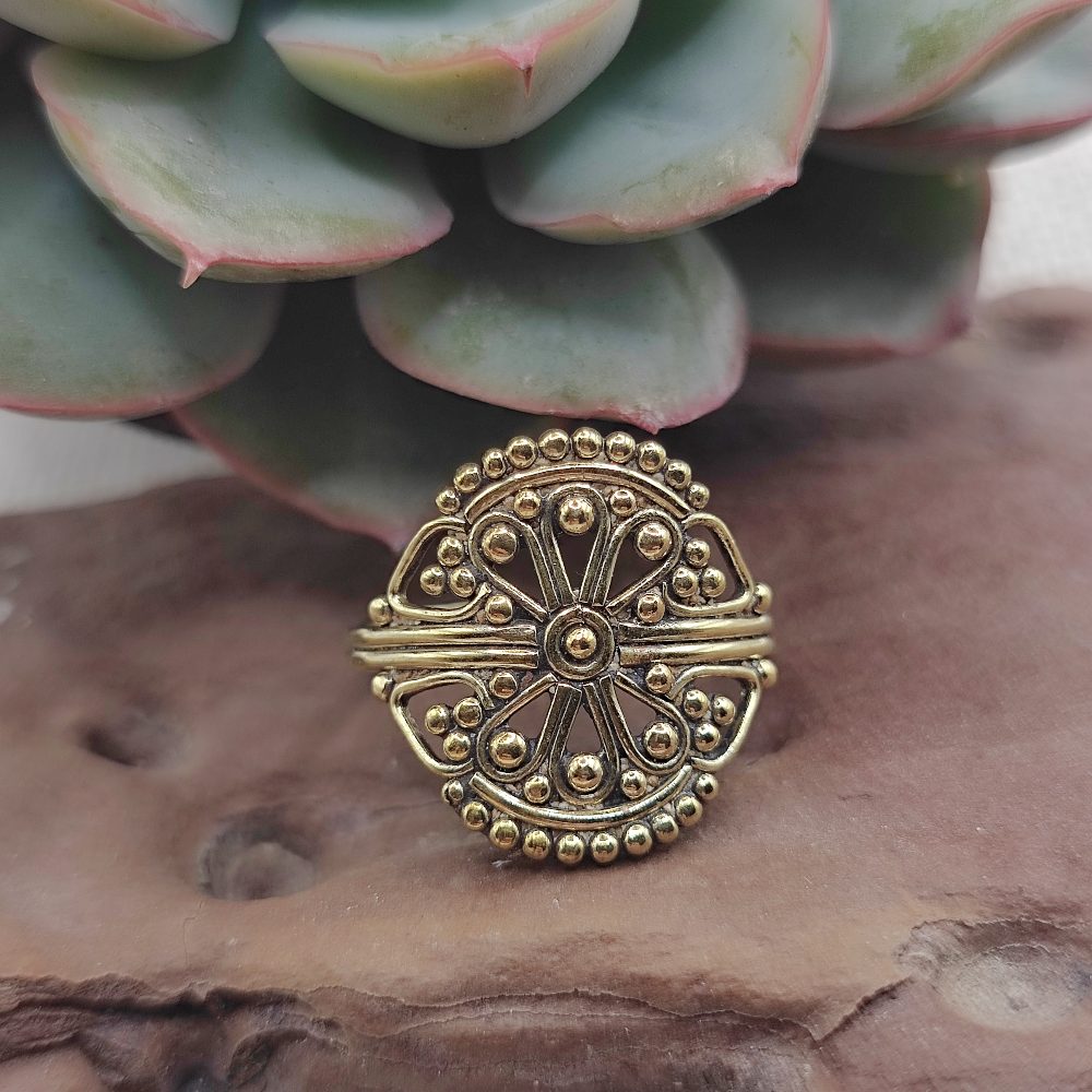 ANELLO etnico tradizionale in ottone - KUPPAM