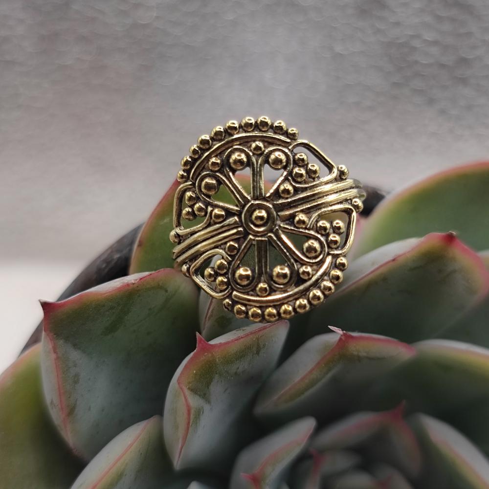 ANELLO etnico tradizionale in ottone - KUPPAM