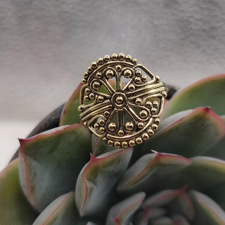 ANELLO etnico tradizionale in ottone - KUPPAM