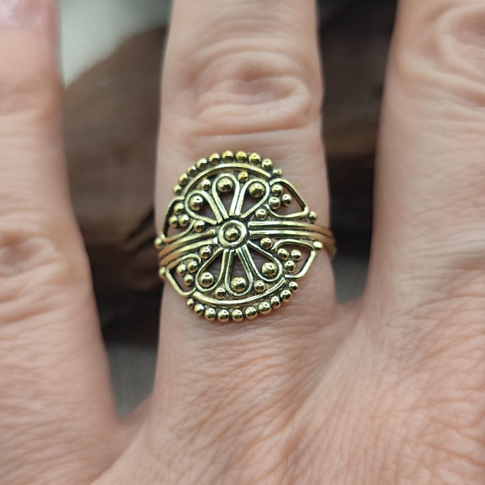 ANELLO etnico tradizionale in ottone - KUPPAM