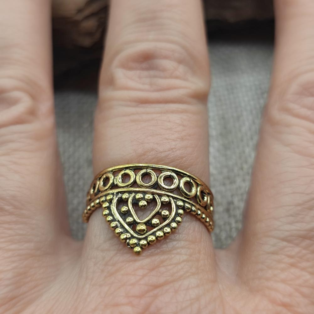ANELLO etnico tradizionale in ottone - KURNOOL