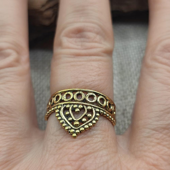 ANELLO etnico tradizionale in ottone - KURNOOL