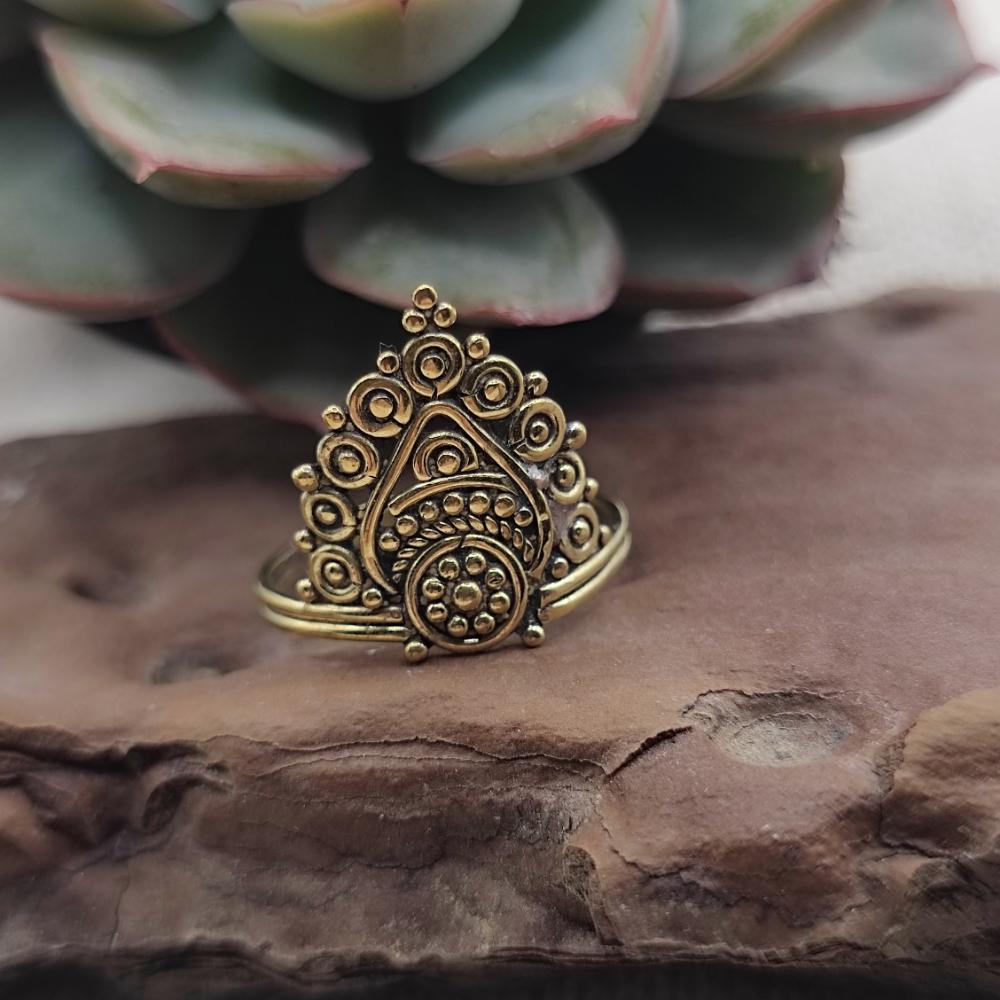 ANELLO etnico tradizionale in ottone - LALBAHADUR