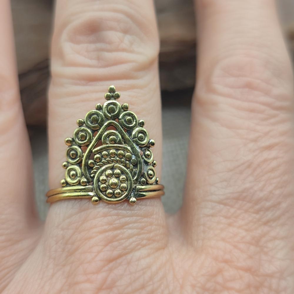 ANELLO etnico tradizionale in ottone - LALBAHADUR