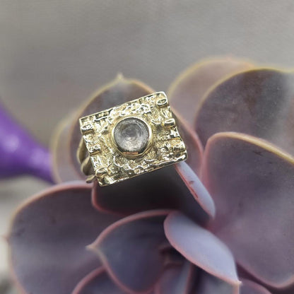 ANELLO etnico in ottone labradorite - DAICIJ