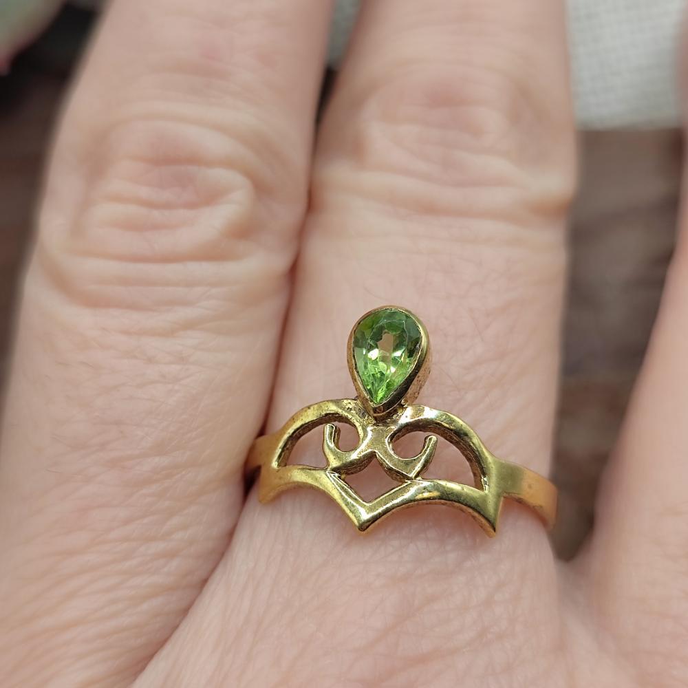 Anello etnico in ottone con ametista - KASIBUGGA