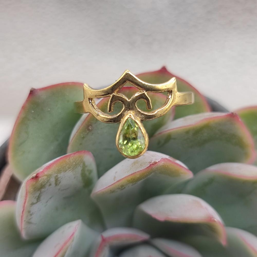 Anello etnico in ottone con ametista - KASIBUGGA