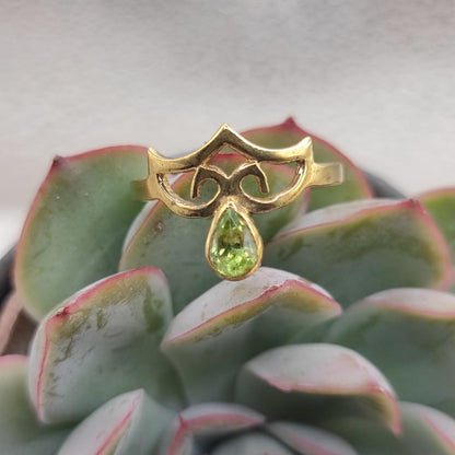 Anello etnico in ottone con ametista - KASIBUGGA