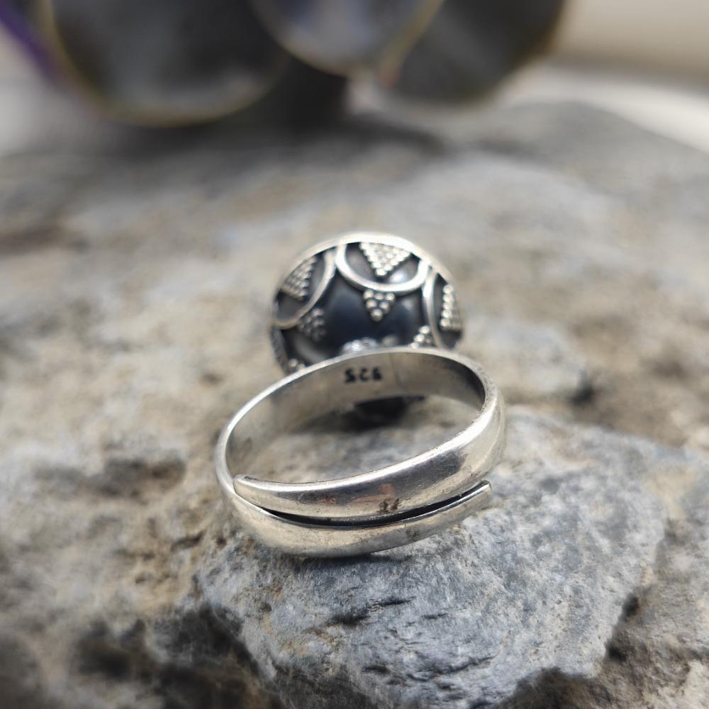 Anello etnico argento 925 con sonaglino  - VAYUNA