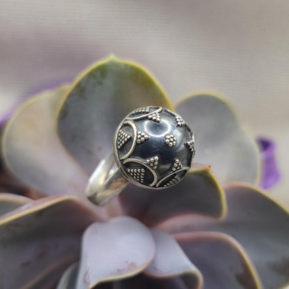 Anello etnico argento 925 con sonaglino  - VAYUNA