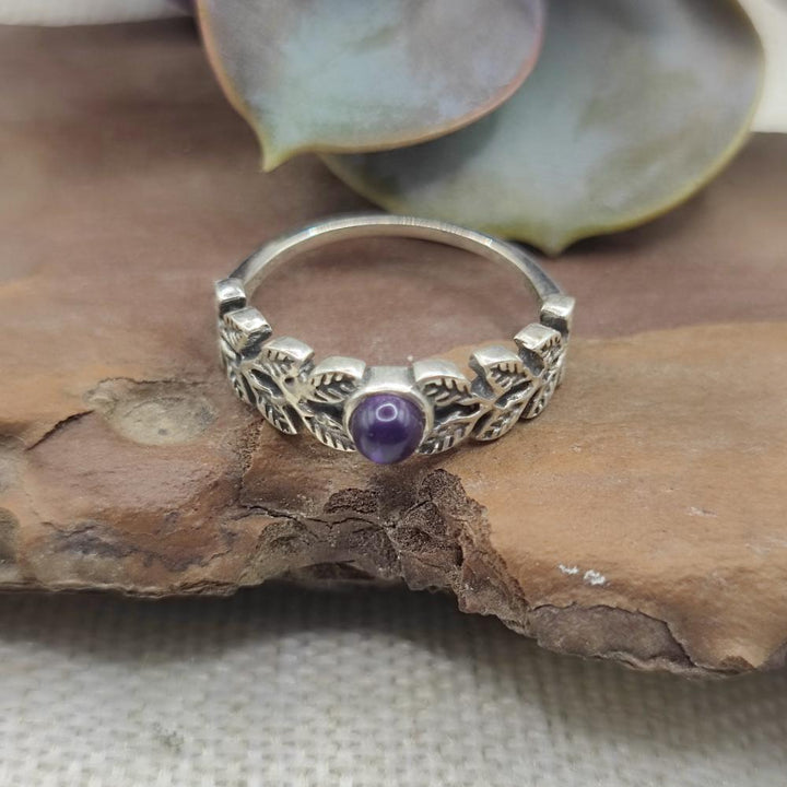 Anello a fascia in argento 925 con pietra - BHIMAVARAM