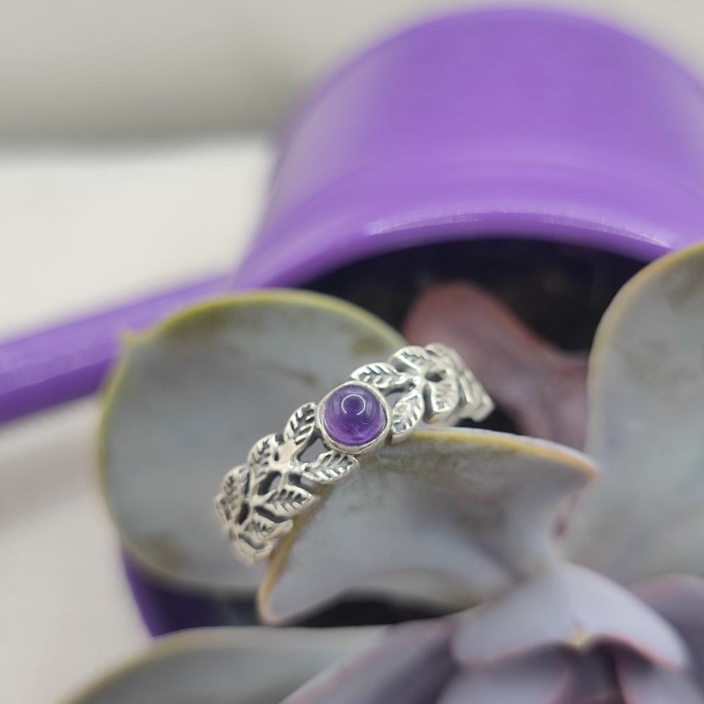 Anello a fascia in argento 925 con pietra - BHIMAVARAM