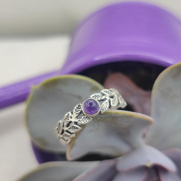 Anello a fascia in argento 925 con pietra - BHIMAVARAM