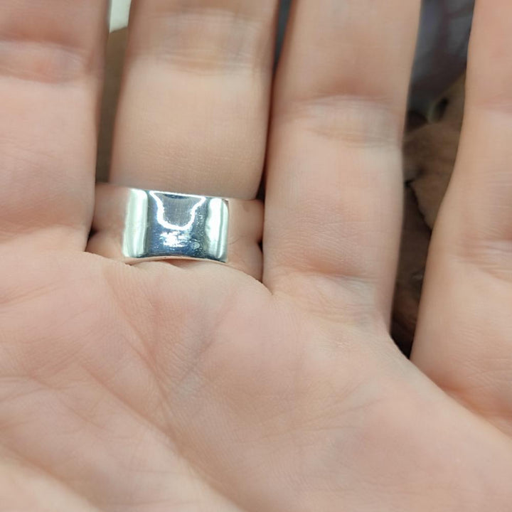 Anello a fascia bombata in argento 925 - BALANCE