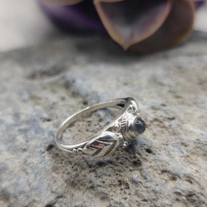 Anello etnico in argento 925 con labradorite - SUHANA