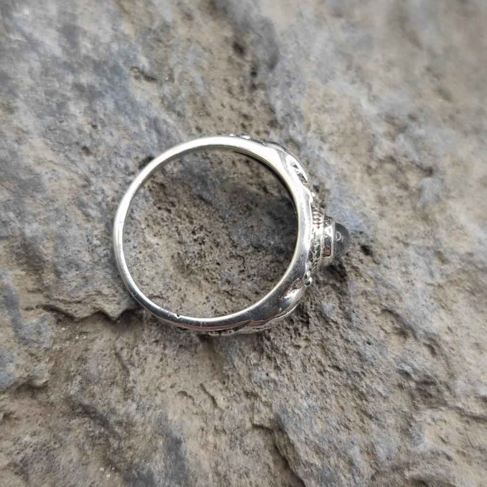 Anello etnico in argento 925 con labradorite - SUHANA