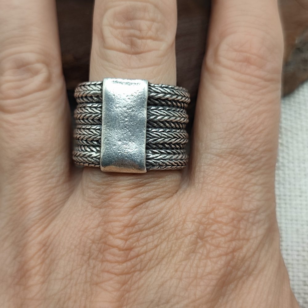 Anello in argento 925 a fascia - LALBARRA
