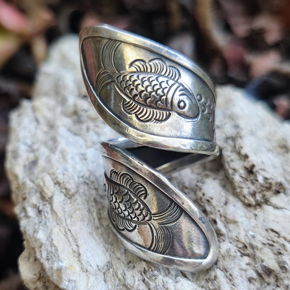 Anello in argento 925 con pesce - MONAIMORA