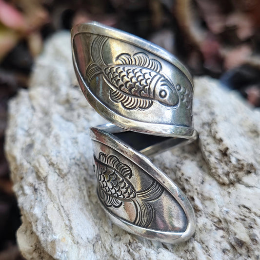 Anello in argento 925 con pesce - MONAIMORA