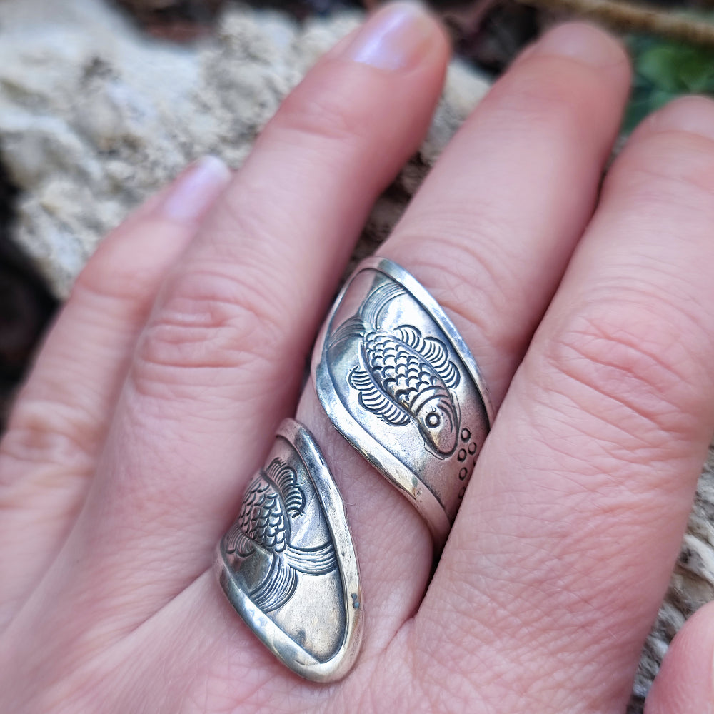 Anello in argento 925 con pesce - MONAIMORA