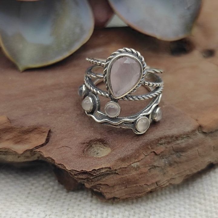 Anello a fascia in argento 925 con pietra - PANCH