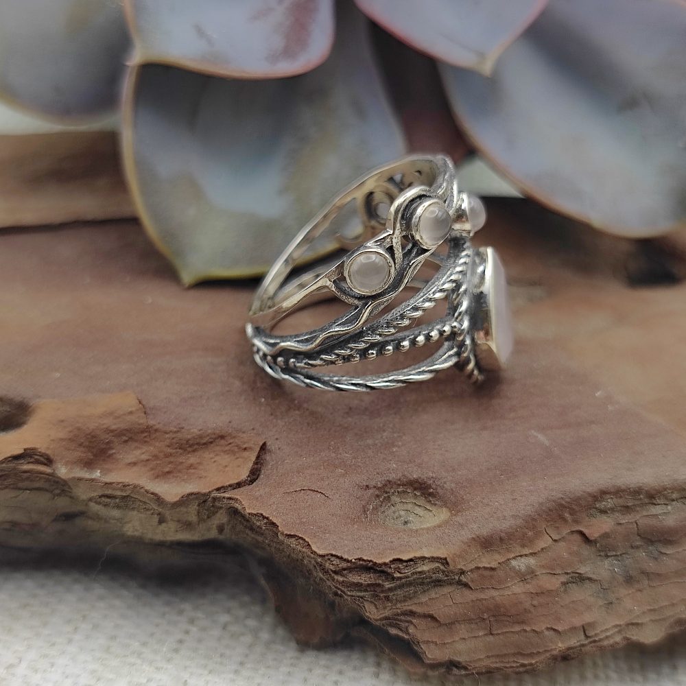 Anello a fascia in argento 925 con pietra - PANCH