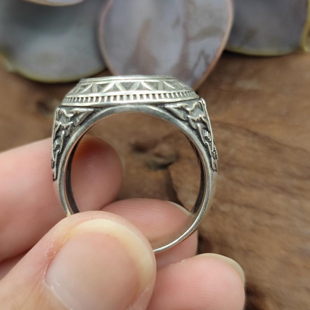 ANELLO a fascia in argento 925 con pietra - BELTU