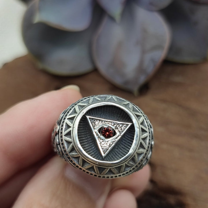 ANELLO a fascia in argento 925 con pietra - BELTU