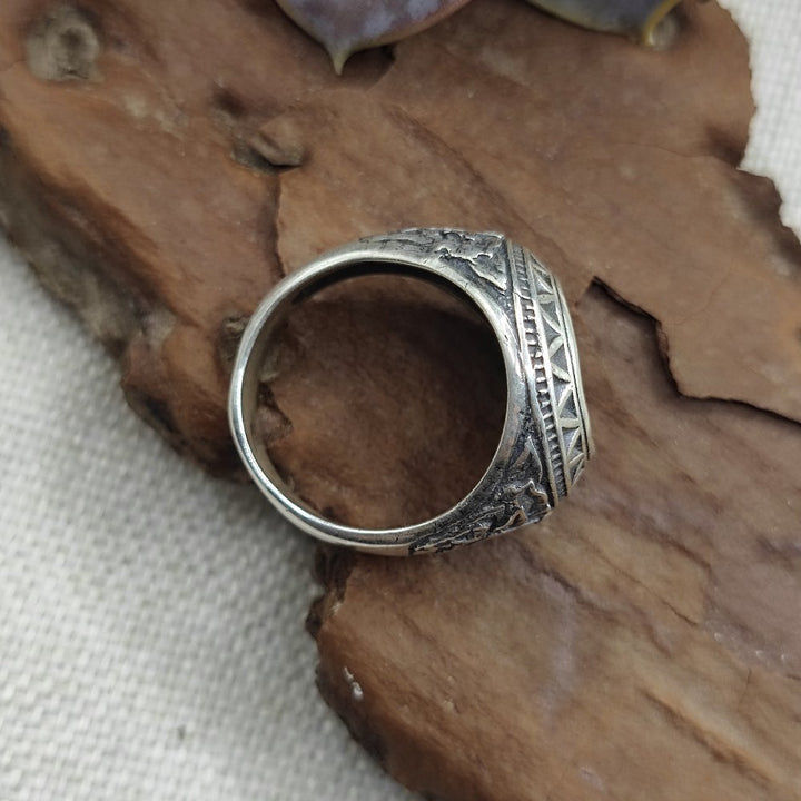 ANELLO a fascia in argento 925 con pietra - BELTU