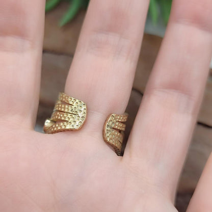 ANELLO fascia in bronzo giallo con pietre - MEHERAR