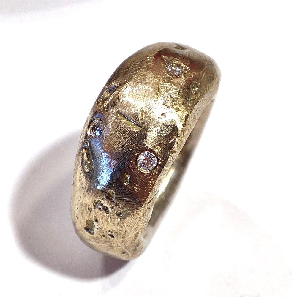 Anello artigianale in bronzo con pietra - SMART