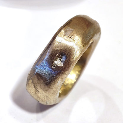 Anello artigianale in bronzo con pietra - SMART