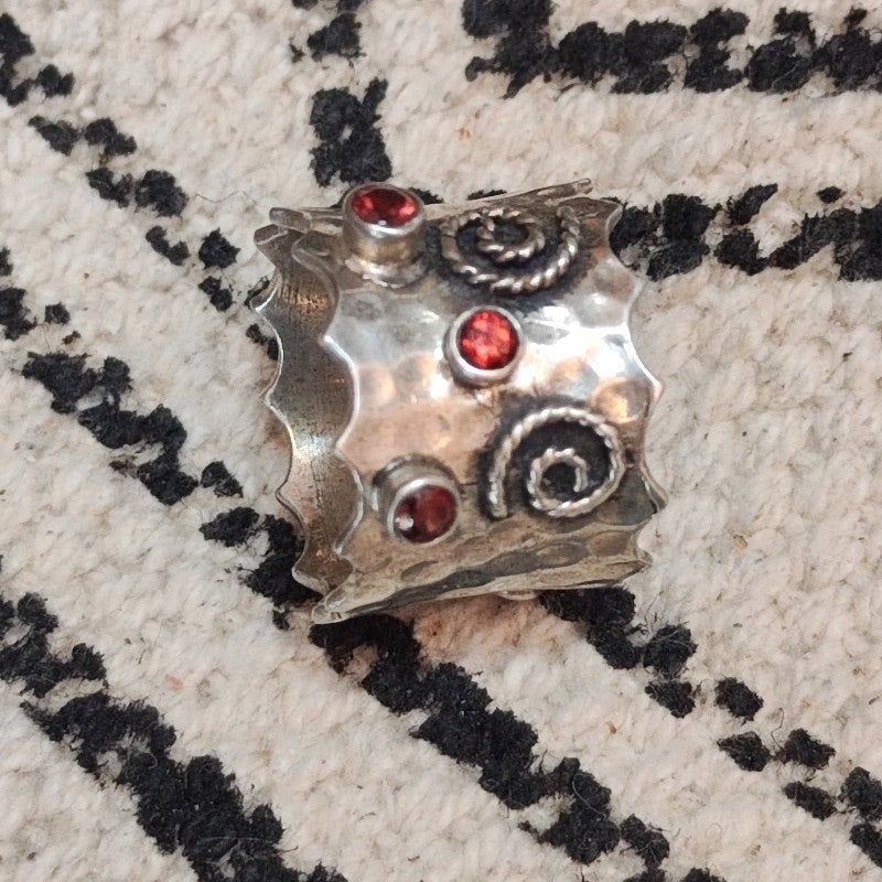 925 Silver Band Ring Black ONYX Stone Ring