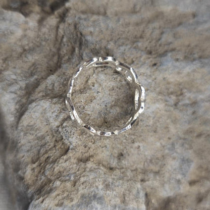 Anello fascia con cuori in argento 925 - MAYURA
