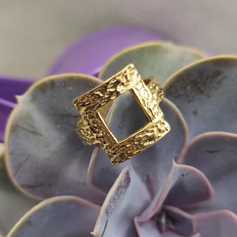 Anello in ottone a fascia lavorata - DHRUVA