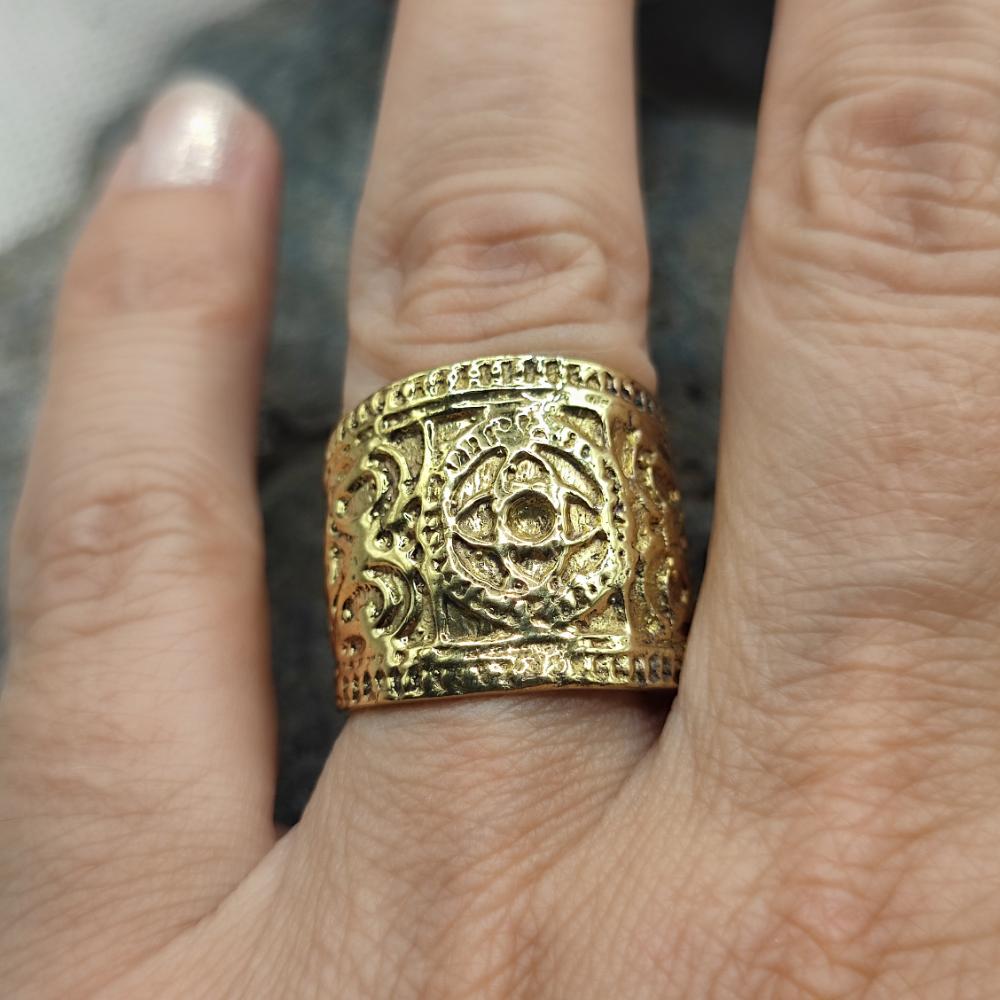 Anello a fascia alta in ottone - WITARA