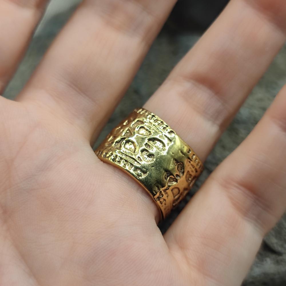 Anello a fascia alta in ottone - WITARA