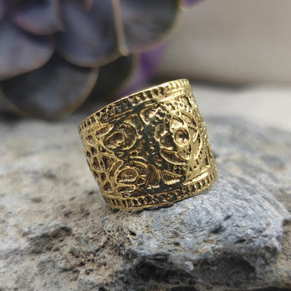 Anello a fascia alta in ottone - WITARA